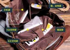 Рюкзак из ткани и кожи BUG 398 Gray