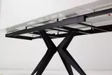 фото 3 Стол FORIO 160 MATT WHITE MARBLE SOLID CERAMIC / BLACK, DISAUR на profcook.ru
