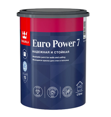 Краска моющаяся для стен и потолков Euro Power-7 (Евро-7) TIKKURILA 0,9л ---