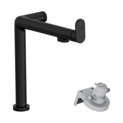 Hansgrohe Aqittura M91 76804670 Смеситель для кухни высокий с фильтрацией воды (черный матовый) фото