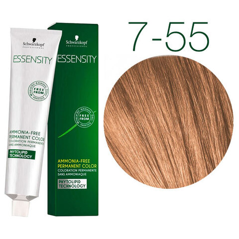 Schwarzkopf Professional Essensity 7-55 (Средний русый золотистый экстра) - Безаммиачный краситель для волос