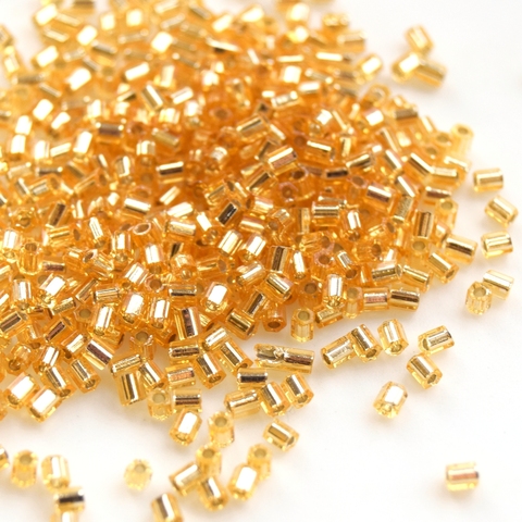 Hex11-0003 Бисер шестиугольный 11/0 /Miyuki Hexagon 11/0 Silverlined gold