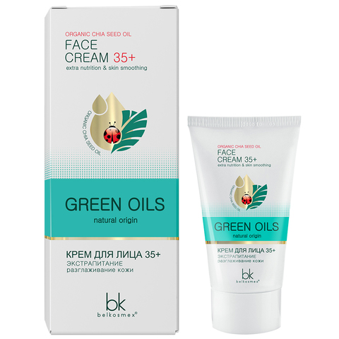 BelKosmex Green Oils Крем для лица 35+ экстрапитание разглаживание кожи 40г