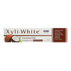 Now Foods, Solutions, XyliWhite, зубная гель-паста, с кокосовым маслом, со вкусом мяты, 181 г (6,4 унции)