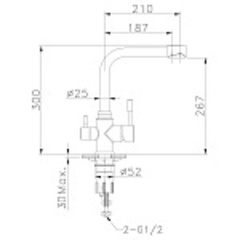 Смеситель для кухни с подключением к фильтру с питьевой водой LEMARK EXPERT – LM5061S