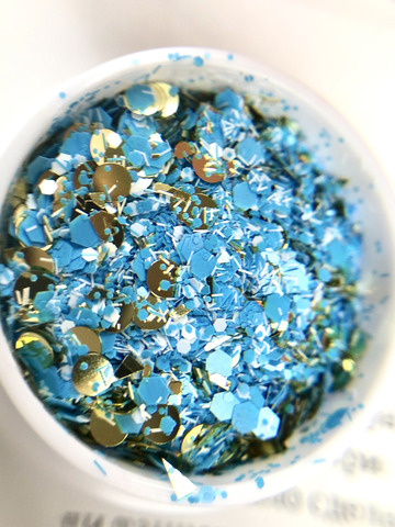 Глиттер CONFETTY MIX Blue