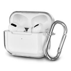 Чехол прозрачный из TPU с карабином для наушников AirPods Pro, Crystal Series Case