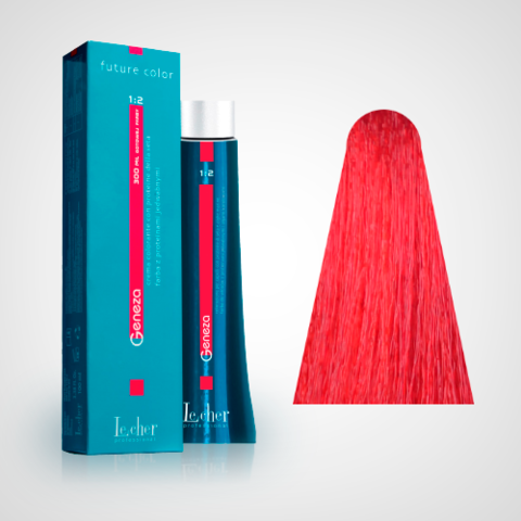 Крем-краска для волос с протеинами шелка 600 контраст красный GENEZA Le Cher Professional 100 мл