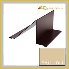 Планка снегозадержателя 20*95*90*30мм 0.45мм RALL 1014-Слоновая кость 2м