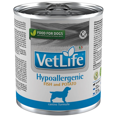 Влажный корм Farmina Vet Life Dog Hypoallergenic с рыбой и картоф.,гипоаллергенный для собак,300г.