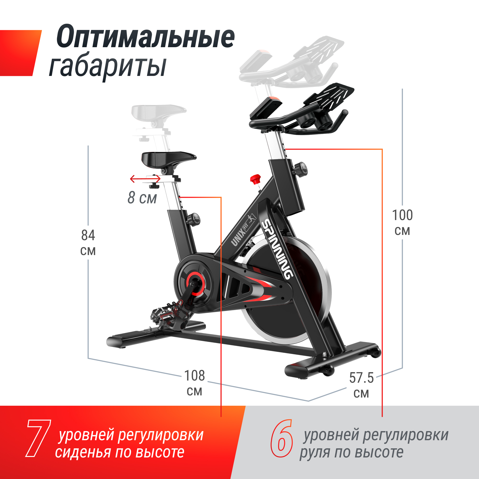 Велотренажер Спин-байк UNIX Fit SB-620 PRO – купить за 33 890 ₽ |  Sportugol.ru