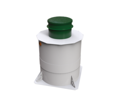 Станция биологической очистки Коло Веси Zorde 7 самотечная/ 1400 л. в сутки / до 8 чел. / самотечный сброс / компрессорный аэрация (1500x1500x2080см;130кг;) - арт.560215