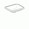 Geberit VariForm Раковина с установкой под столешницу прямоугольной формы, T1=50х40 см, без отв. под смеситель, без отв. перелива