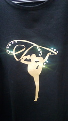 Борцовка с аппликацией и стразами