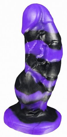 Черно-фиолетовый фаллоимитатор Мартин medium - 24,5 см. - Erasexa zoo129