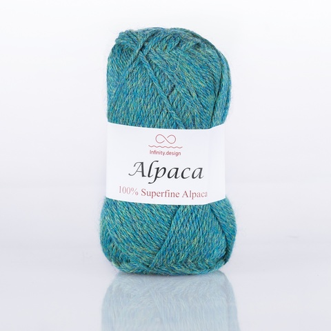 Пряжа Infinity Alpaca 0740 бирюзовый меланж