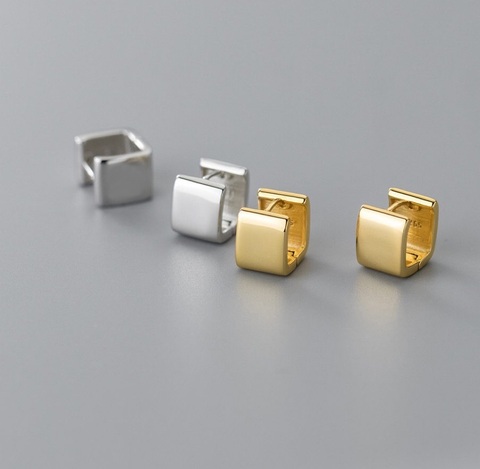 56320 - Стильные серьги кубики (маленькие) из серебра