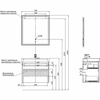 Aquanet 287895 Компл.2 - Тумба Nova Lite 75 2 ящ. цв. дуб черный (287895)