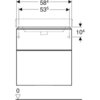 Geberit 500.229.01.1+500.352.JR.1 500.229.01.1+500.352.JR.1 Smyle Square Раковина 60х48 см+Smyle Square Шкафчик под раковину 60 см, высота 61.7 см, цвет "пекан"