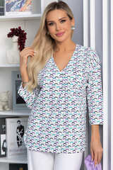 Блуза Статица (бело-сиреневая) Б13774-16М LT Collection