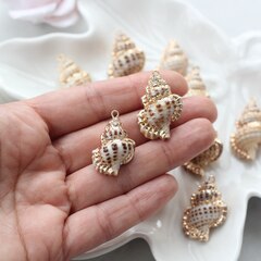 Подвеска Ракушка с позолотой 22-35 на 12-22 мм, РК047