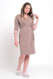 Комплект для беременных и кормящих с халатом и сорочкой 12740 мокко