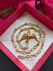 Колье-сотуар длинное ПТИЦА в стиле Schiaparelli