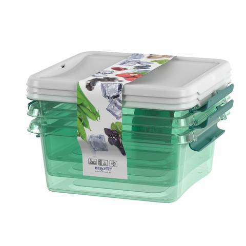 Набор контейнеров Monaco, 0,85 л, мята полупрозрачный