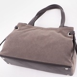 Сумка Саломея 505 эко-замша серый шоколад