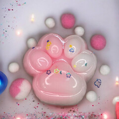 Игрушка-антистресс, тянучка, Лапка, двухцветная, МИКС, 7*6,5*2,7 см, 1 шт.