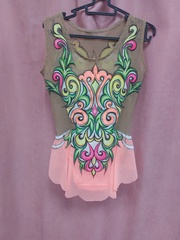 Купальник для художественной гимнастики без страз рост 122-128 см НОВЫЙ