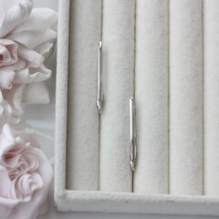 Швензы удлинённые 30*2 мм с английским замком, родий, Ш122