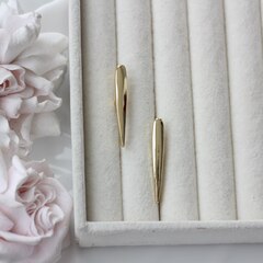 Швензы удлинённые Капля 32*5 мм с английским замком, позолота, Ш131