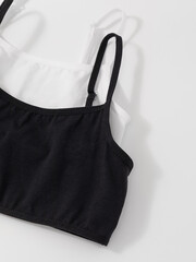 набор майка-топ  для девочки  К 1197-2уп/белый,черный