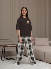 Костюм для девочки Мишель-1 Виотекс КОРИЧНЕВЫЙ