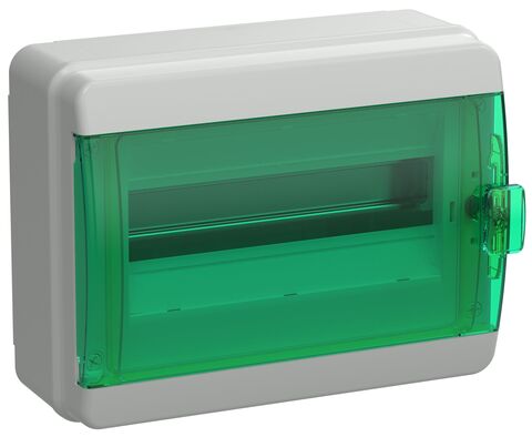 TEKFOR Корпус пласт. КМПн-12 IP65 зелен. прозр. дверь IEK