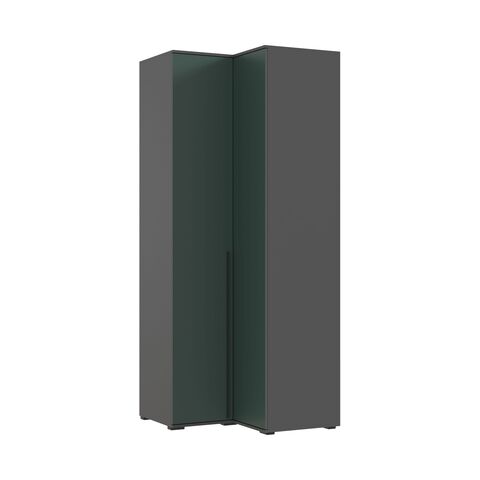 Норд Шкаф угловой (Изумрудный (КРОМКА ГРАФИТ), Графит)