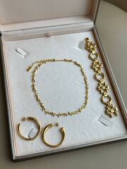 Колье чокер YSL цвет бронза