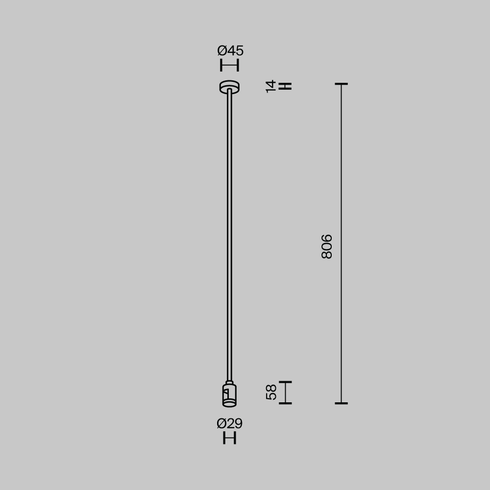 Крепление потолочное Maytoni Technical Accessories for tracks Flarity TRA159C-SL1-B