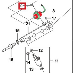 РЕГУЛЯТОР ДАВЛЕНИЯ ТОПЛИВА NEX-150 1,5 SOHC, LANOS, CHANCE 1,5 ЕВРО 3 GM
