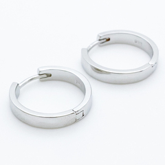 Швензы-кольца, родиевое покрытие, размер 20 мм, цена за пару