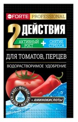 Удобрение для томатов и перцев водорастворимое с аминокислотами Bona Forte, 100 г