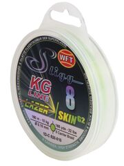 Леска плетёная WFT KG SLIGG LAZER SKIN G2 x8 Chartreuse 150 м, 0.10 мм