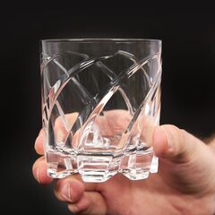 Набор из 2 вращающихся стеклянных бокалов для виски 