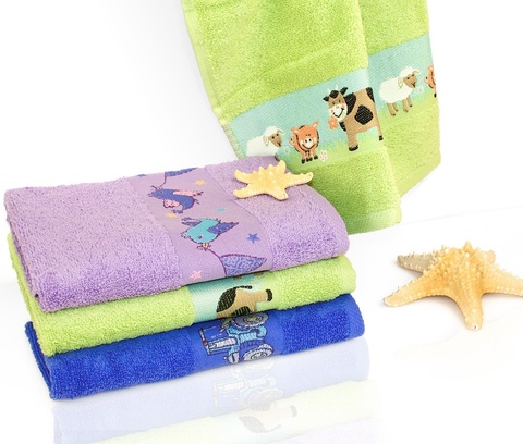 Набор полотенец для детей из 2х предметов KIDS TOWEL - КИДС НАБОР ПОЛОТЕНЕЦ . Maison Dor Турция .