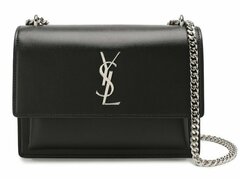 Сумка Saint Laurent Sunset Monogram Medium черный