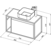 Aquanet 261651 Тумба Nova Lite LOFT 90 R цв. бел. глянец (261651)