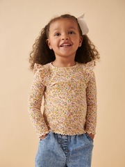 Лонгслив для девочки Next 168-466, Бежевый