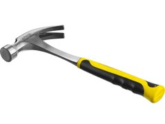 STAYER Strike, 450 г, цельнометаллический столярный молоток-гвоздодёр, Professional (2025-450)