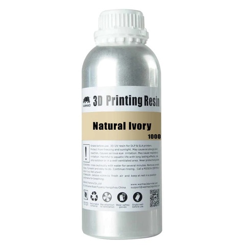 Фотополимер Wanhao Standard Resin, слоновая кость (250 мл)